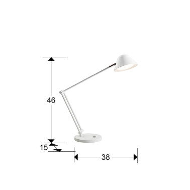 SCHULLER TAROS Flexo de Escritorio Blanco