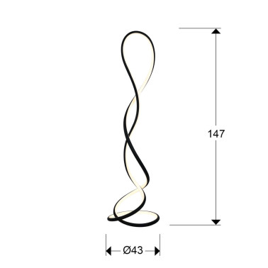 SCHULLER EVANIA Pie de Salón LED Negro Dimable