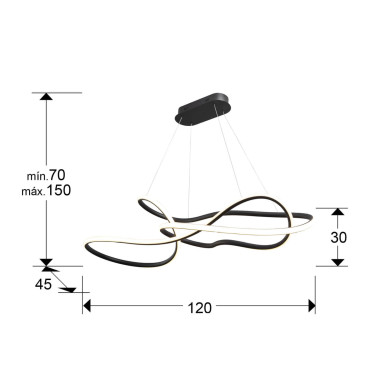 SCHULLER EVANIA Lámpara Colgante con Mando y TUYA