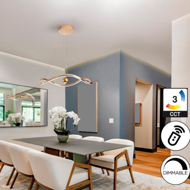 SCHULLER ROMINA Colgante Dorado Brillo TUYA + Mando