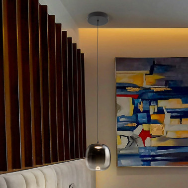 SCHULLER ONICE Colgante 1L Negro-Smoky