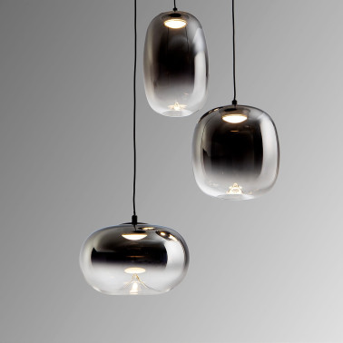 SCHULLER ONICE Colgante 3L Negro-Smoky D30