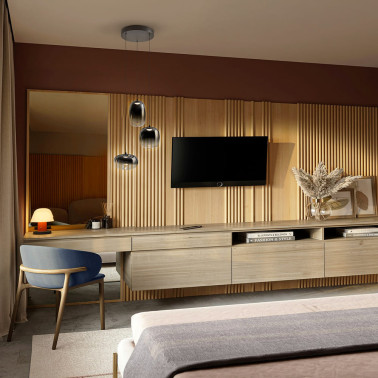 SCHULLER ONICE Colgante 3L Negro-Smoky D30