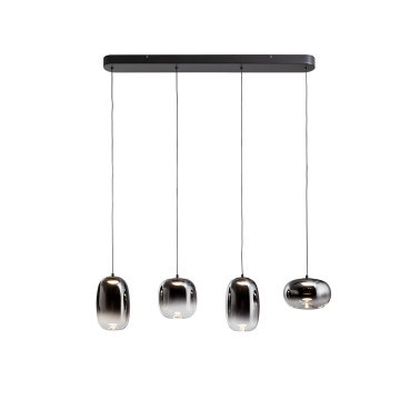 SCHULLER ONICE Colgante Lineal 4L Negro-Smoky