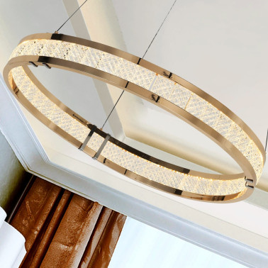 SCHULLER LORIAN Colgante 1 Aro Dorado Brillo