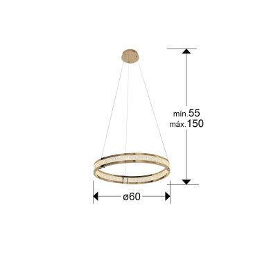 SCHULLER LORIAN Colgante 1 Aro Dorado Brillo