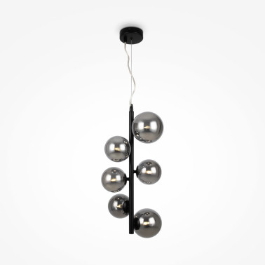 MAYTONI DALLAS 6L Colgante Vertical Negro-Smoky