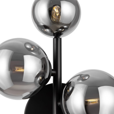 MAYTONI DALLAS 3L Aplique Negro-Smoky