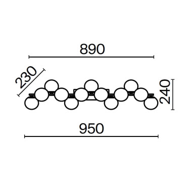MAYTONI DALLAS 13L Aplique Cromo-Smoky