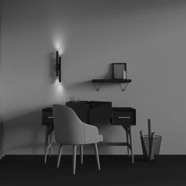 MAYTONI CALIPSO 2L Aplique de Pared Negro 24W