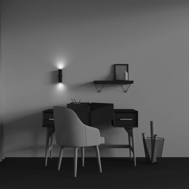 MAYTONI CALIPSO 2L Aplique de Pared Negro GU10