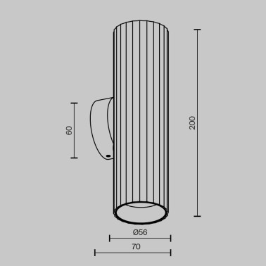 MAYTONI CALIPSO 2L Aplique de Pared Negro GU10