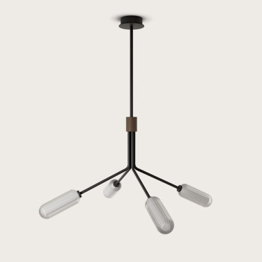 AROMAS LARI Lámpara Colgante de Metal-Cuero