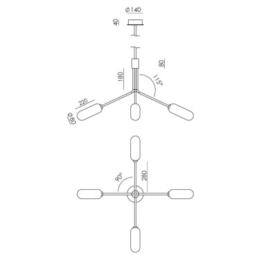 AROMAS LARI Lámpara Colgante de Metal-Cuero