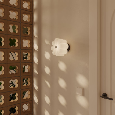 AROMAS FLOW Aplique de Pared con Tulipa Vidrio