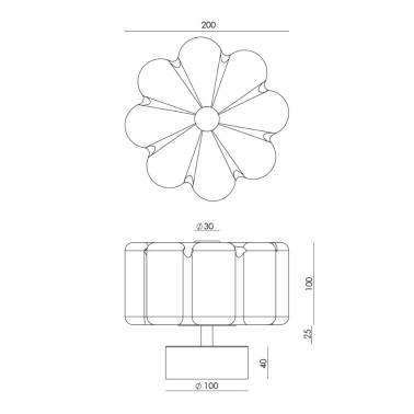 AROMAS FLOW Aplique de Pared con Tulipa Vidrio