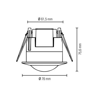LIGHTED Sensor de movimiento por infrarrojos empotrable