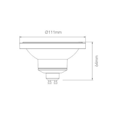 BENEITO FAURE DOLE 15W GU10 Bombilla AR111 45º 3000K