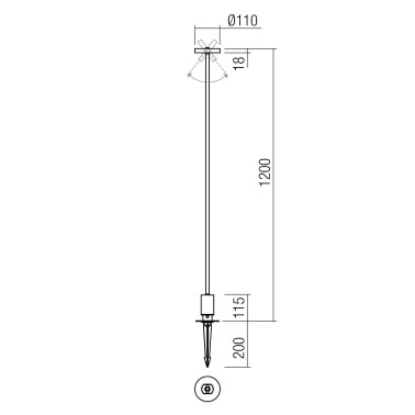 REDO ELFIC 1200 Estaca/Baliza Corten