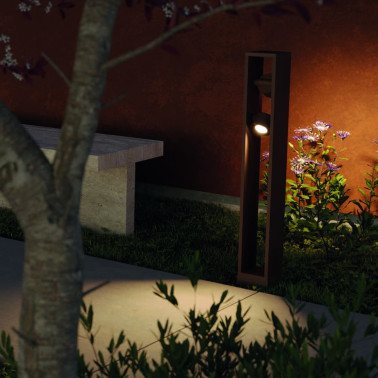REDO XROCK H80 Baliza con Proyectores Corten 2x9W IP65