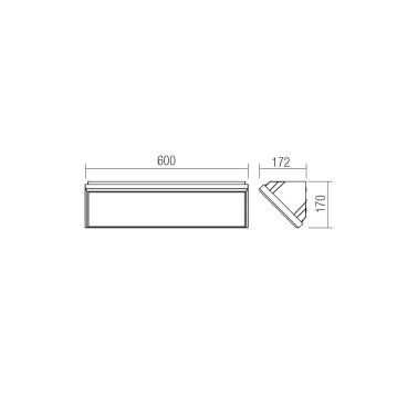 REDO MAKO Aplique 65W Gris Oscuro IP65