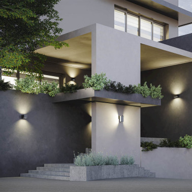 REDO KUB 100 Aplique Orientable Gris Oscuro 18W