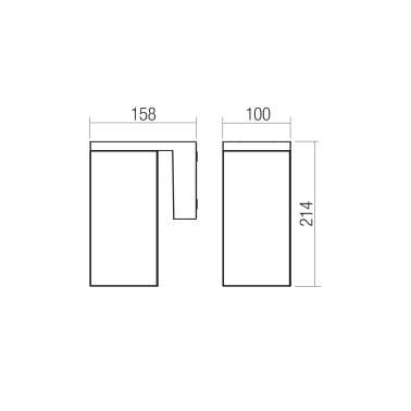 REDO KUB 200 Aplique Orientable Gris Oscuro 24W
