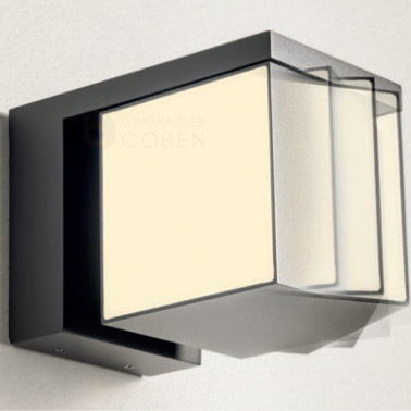 REDO KUB 100 Aplique Orientable Gris Oscuro 18W