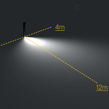 REDO CAPE Baliza Asimétrica 20ºx40º Gris Oscuro 13W