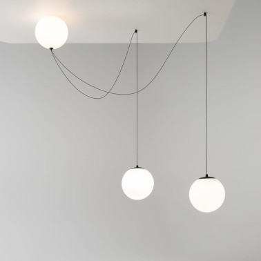 MAYTONI TWINS Colgante-Aplique de 3 Esferas Cristal