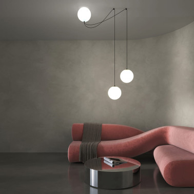 MAYTONI TWINS Colgante-Aplique de 3 Esferas Cristal