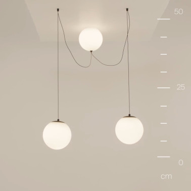 MAYTONI TWINS Colgante-Aplique de 3 Esferas Cristal