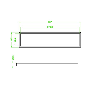 LIGHTED Panel LED de Superficie 10x60CM 22W CCT