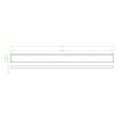 LIGHTED Panel Superficie 10x120CM 40W/30W/20W CCT