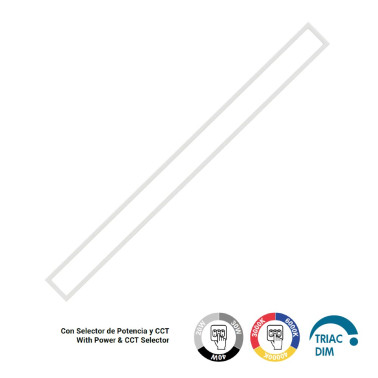 LIGHTED Panel Superficie 10x120CM 40W/30W/20W CCT