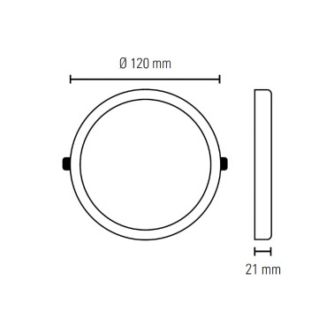 LIGHTED Downlight LED Slim 6W 3CCT Negro