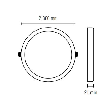 LIGHTED Downlight LED Slim 24W 3CCT Blanco