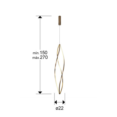 SCHULLER ADELE Colgante Grande Oro Rosa CCT TUYA
