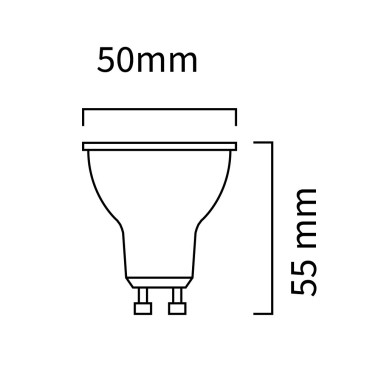 MEGAMAN Bombilla GU10 4,5W 4000K 35º