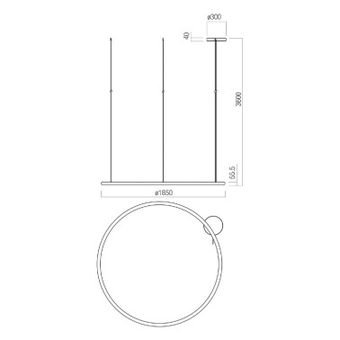 REDO HALLEY LED 1850 Colgante Blanco