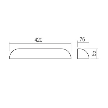REDO URON 420 Aplique de Hormigón Marfil IP65