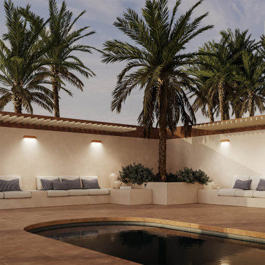 REDO URON 420 Aplique de Hormigón Terracota IP65