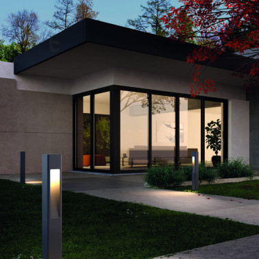 REDO SOLO Baliza de Jardín Gris Oscuro 1L GU10