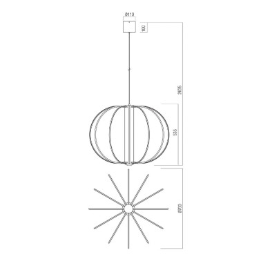 REDO MOSS 700 Colgante Oro 3000K