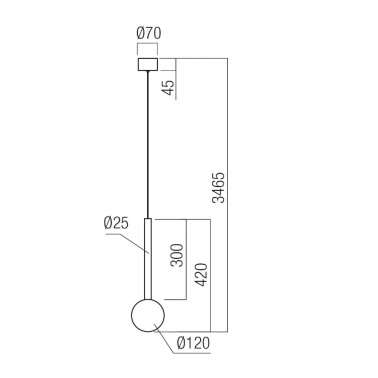 REDO BOLLA LED Colgante Negro CCT
