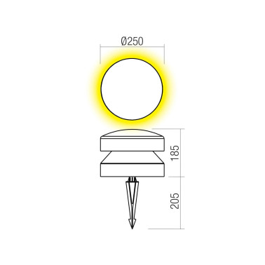 REDO CLIFF 250 Baliza con Estaca 15W 360º Marfil