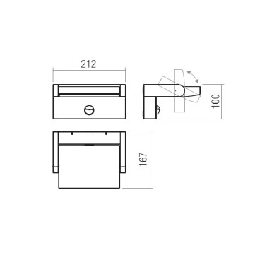 REDO FLIP 20W Sensor Aplique Basculante Corten