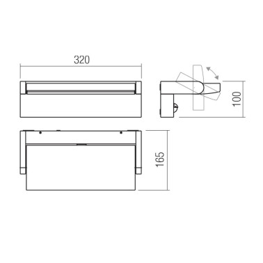 REDO FLIP 40W Aplique Basculante Corten 3CCT