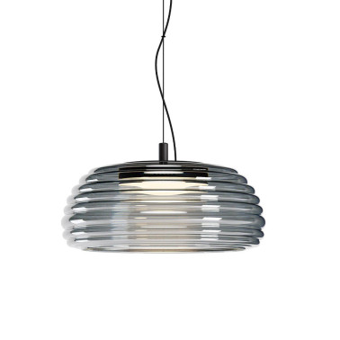 REDO ONDULA LED 410 Colgante Negro-Fumé