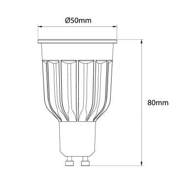 ATMOSS Bombilla GU10 con Batería 5W 4200K